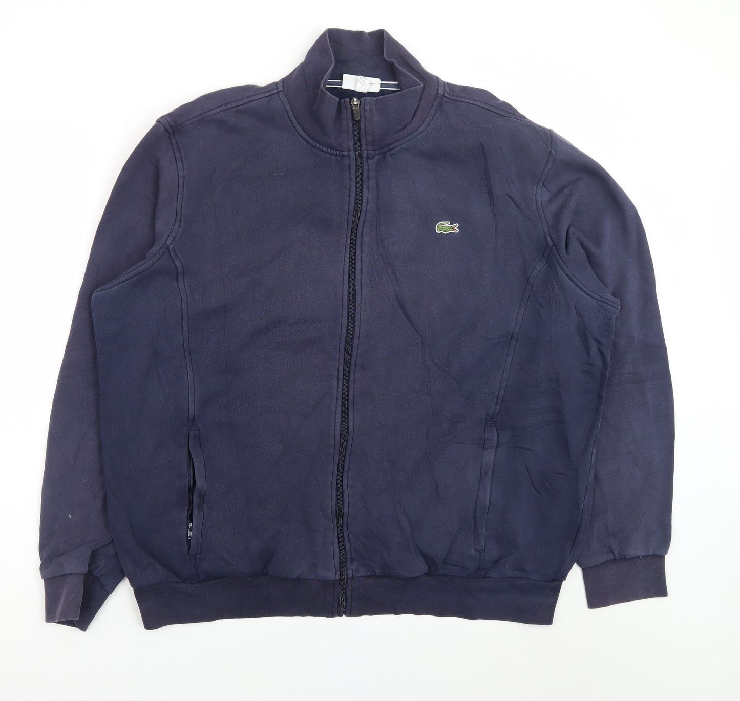 Lacoste Men’s Blue Full Zip Sweatshirt 2XL High Neck Sport