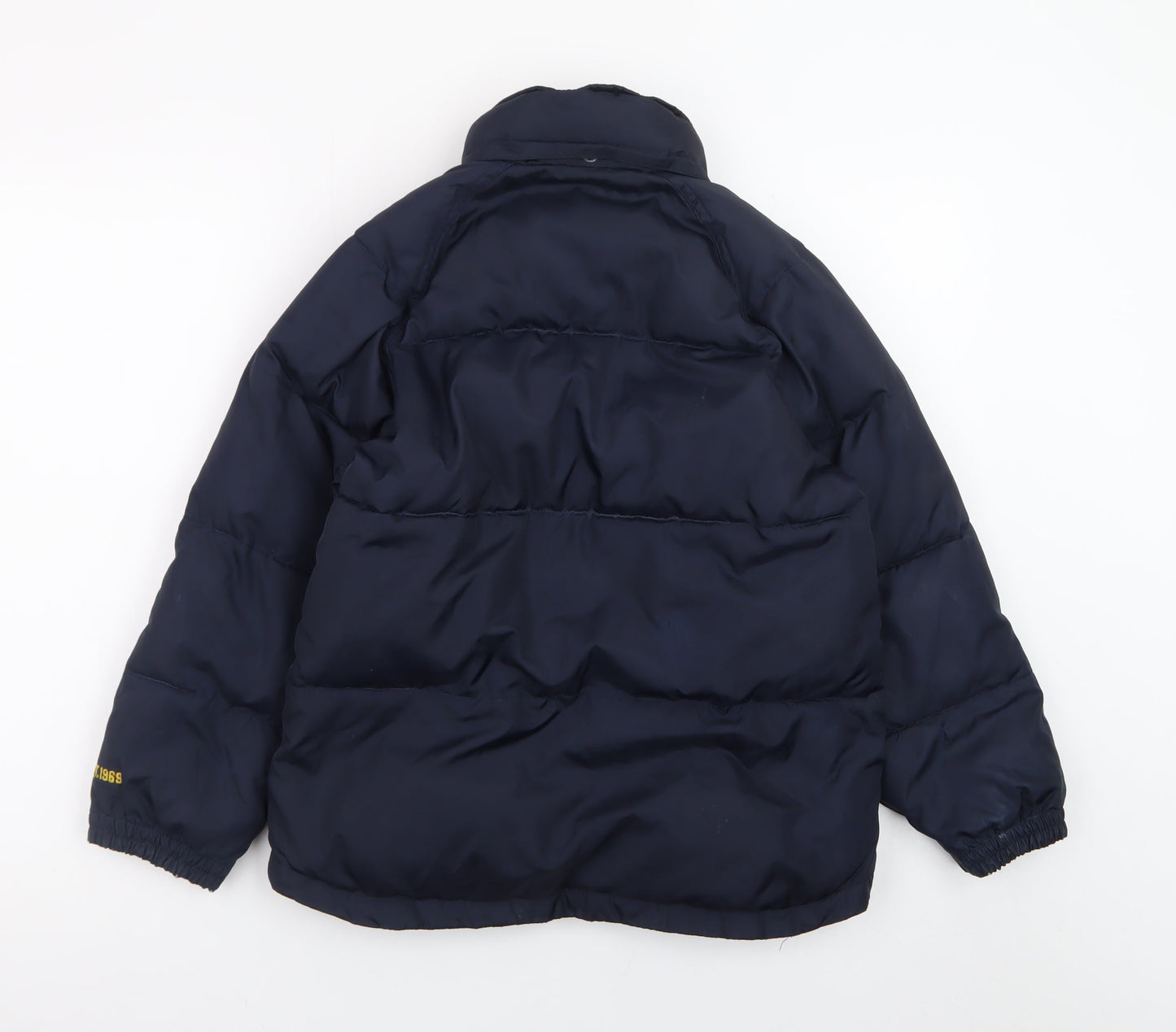 GAP Kids Boys Blue Puffer Jacket M Winter Lined Zip Coat