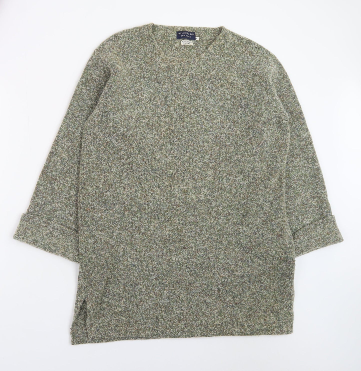 Paul Costelloe Women Green Wool Knit Pullover Jumper M
