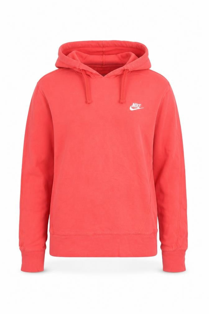 Nike Girls Red Pullover Hoodie M Cotton Blend Casual Hooded Sweatshirt