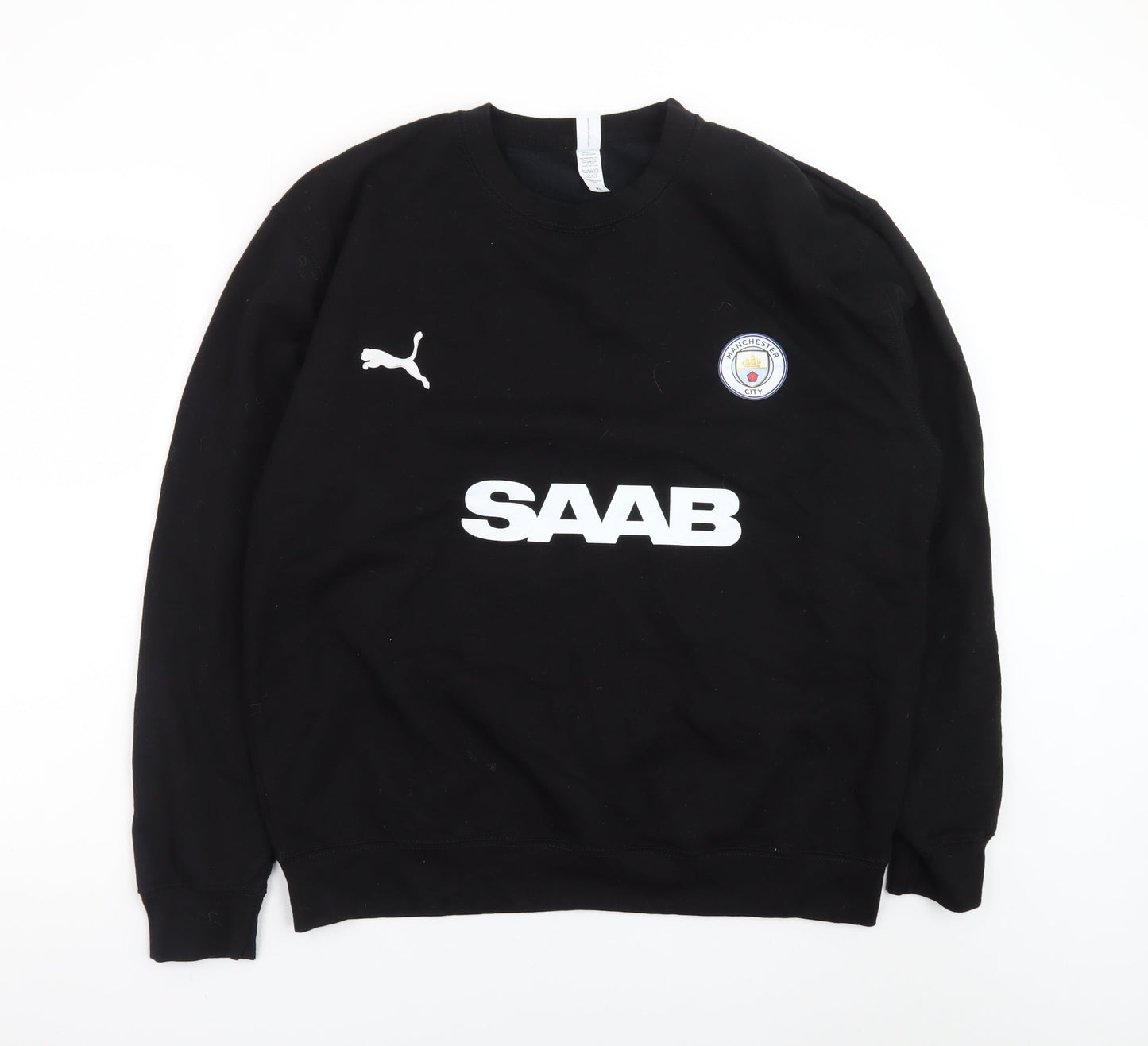 JustHoods Mens Black XL Crew Neck Pullover Sweatshirt with Logo