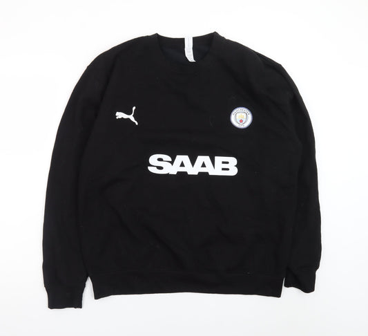 JustHoods Mens Black XL Crew Neck Pullover Sweatshirt with Logo