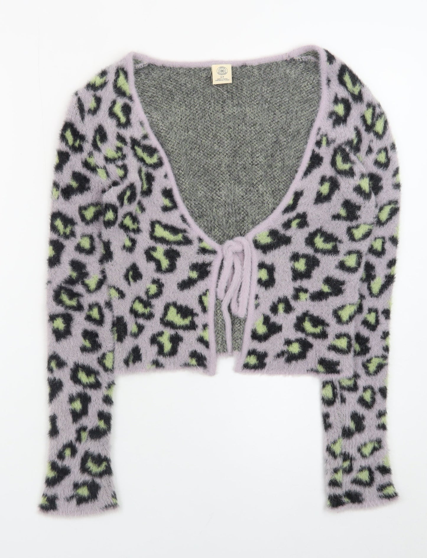 Urban Outfitters Women’s Multicoloured Leopard Knit Cardigan S