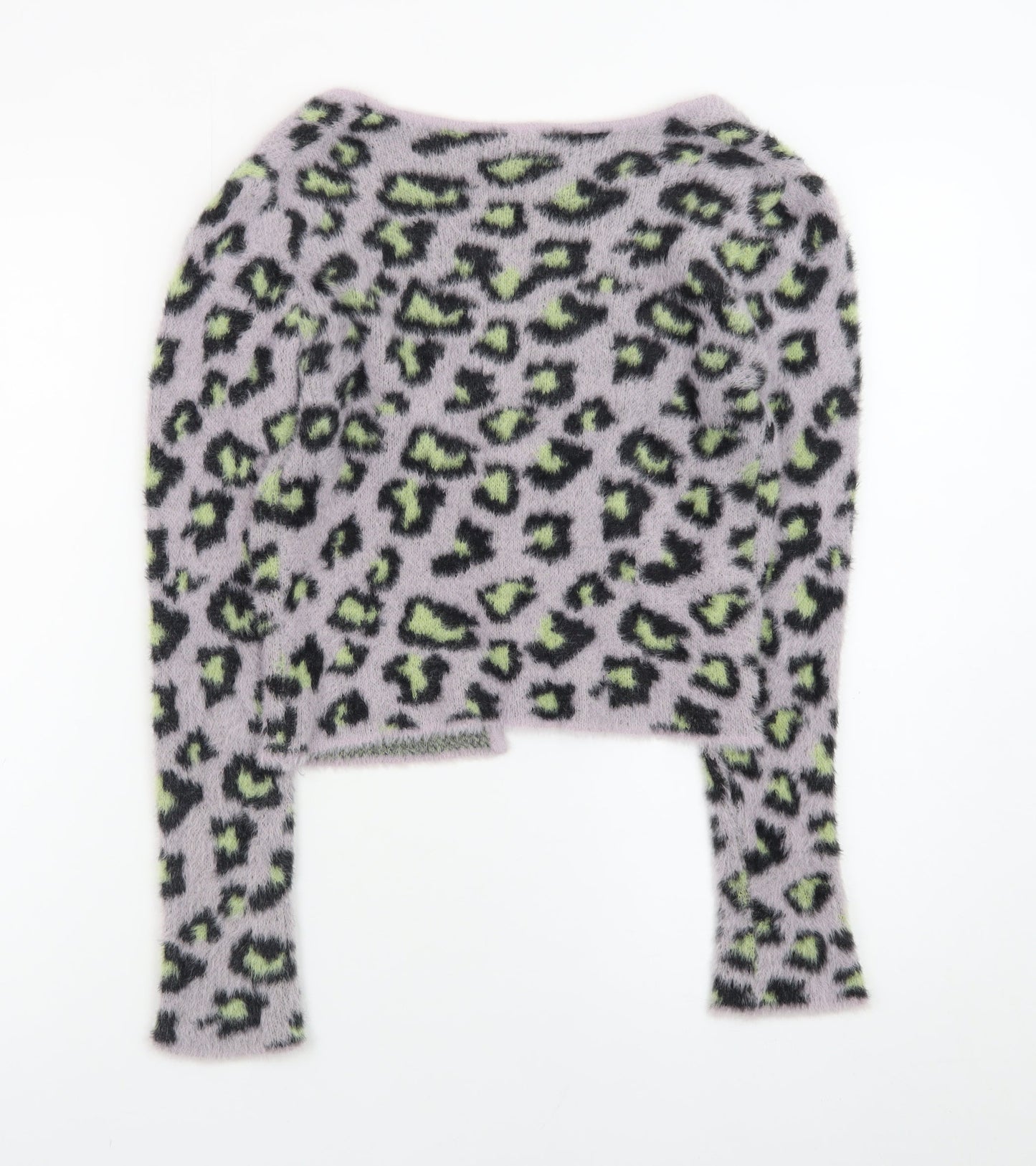 Urban Outfitters Women’s Multicoloured Leopard Knit Cardigan S