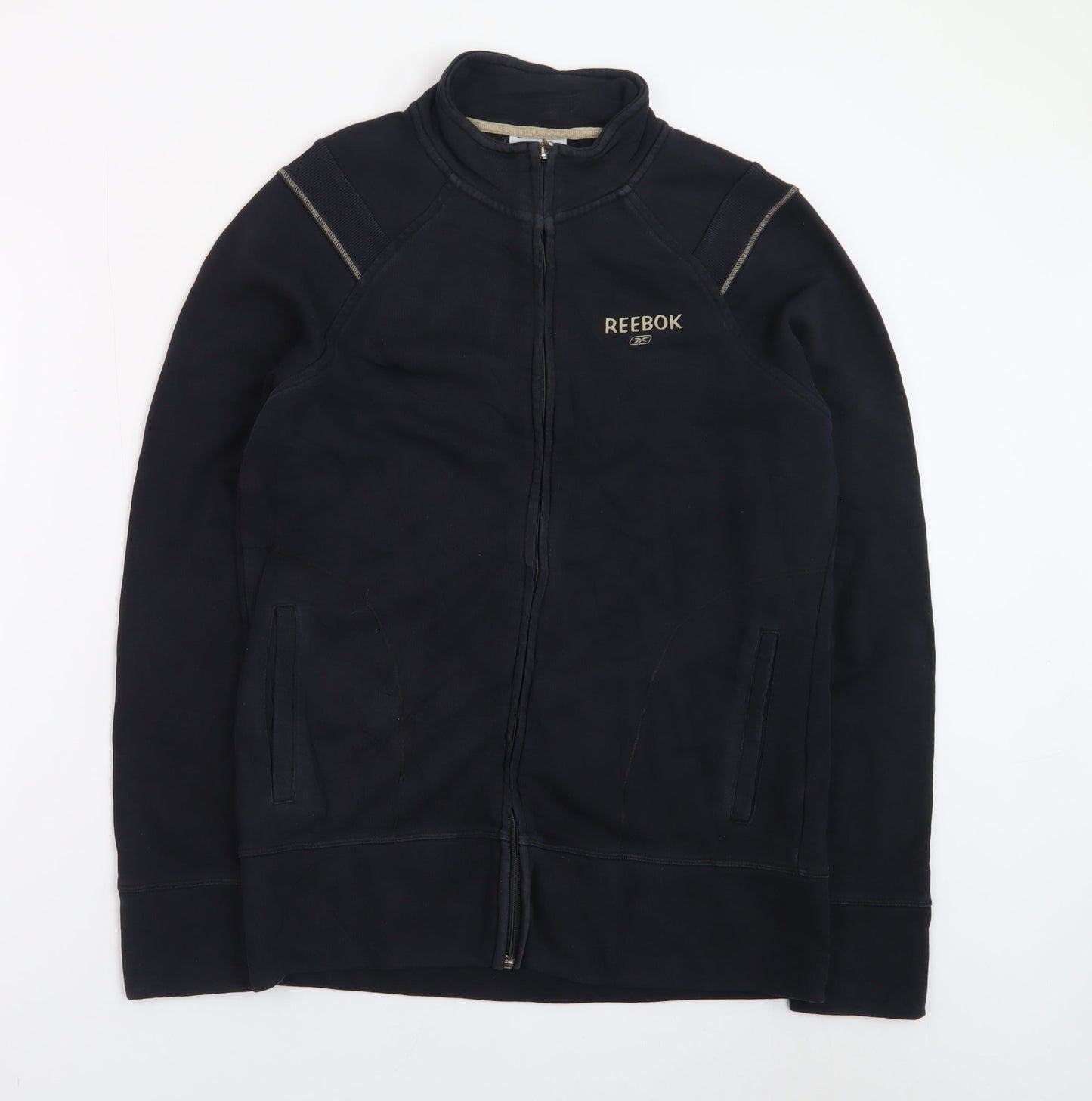 Reebok Men Black XL Full Zip Fleece Sports Jacket