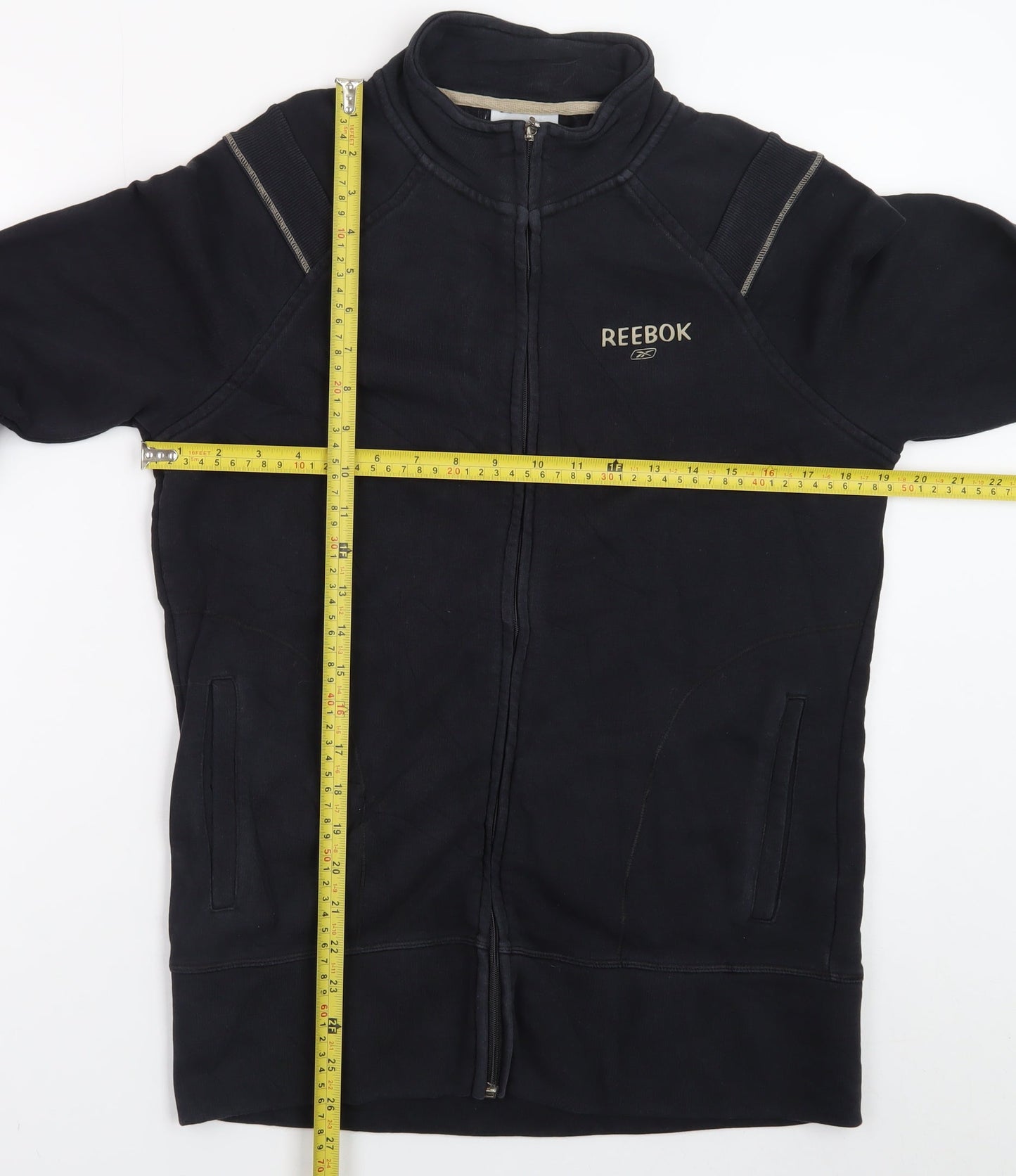 Reebok Men Black XL Full Zip Fleece Sports Jacket