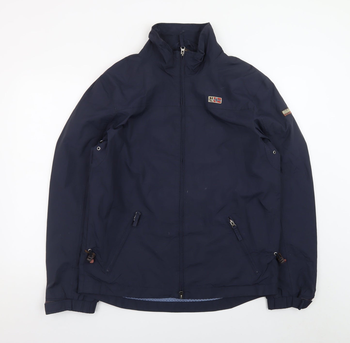 Napapijri Men's Blue L Windbreaker Jacket Outdoor Expedition Style