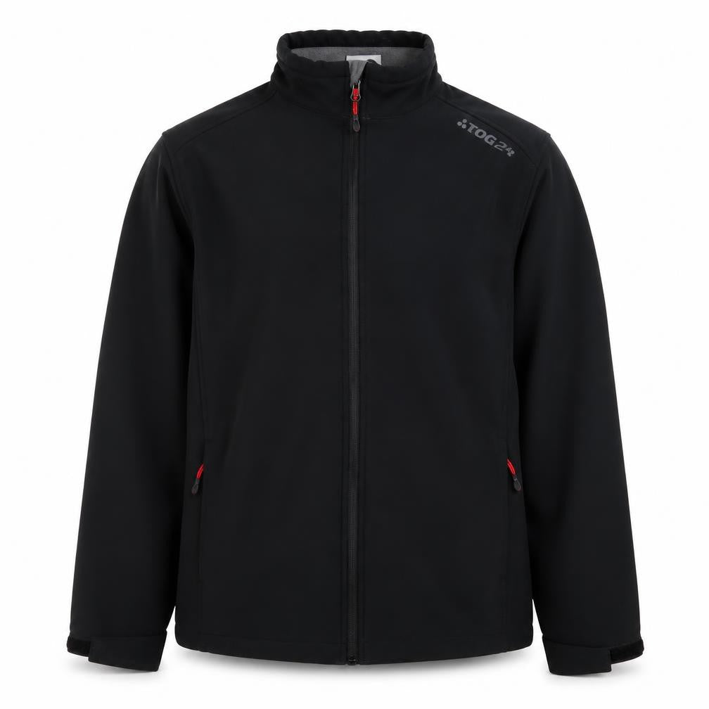 TOG24 Men's Black Softshell Jacket Size M Regular Fit Outdoor