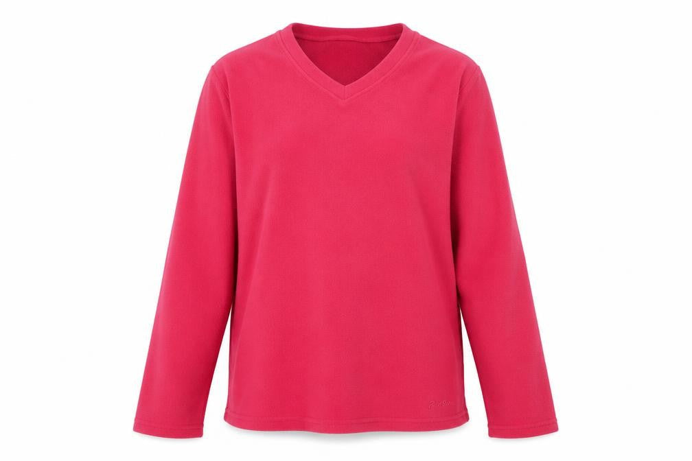 Peter Storm Womens Pink Fleece Pullover Sweatshirt Size 16 V-Neck