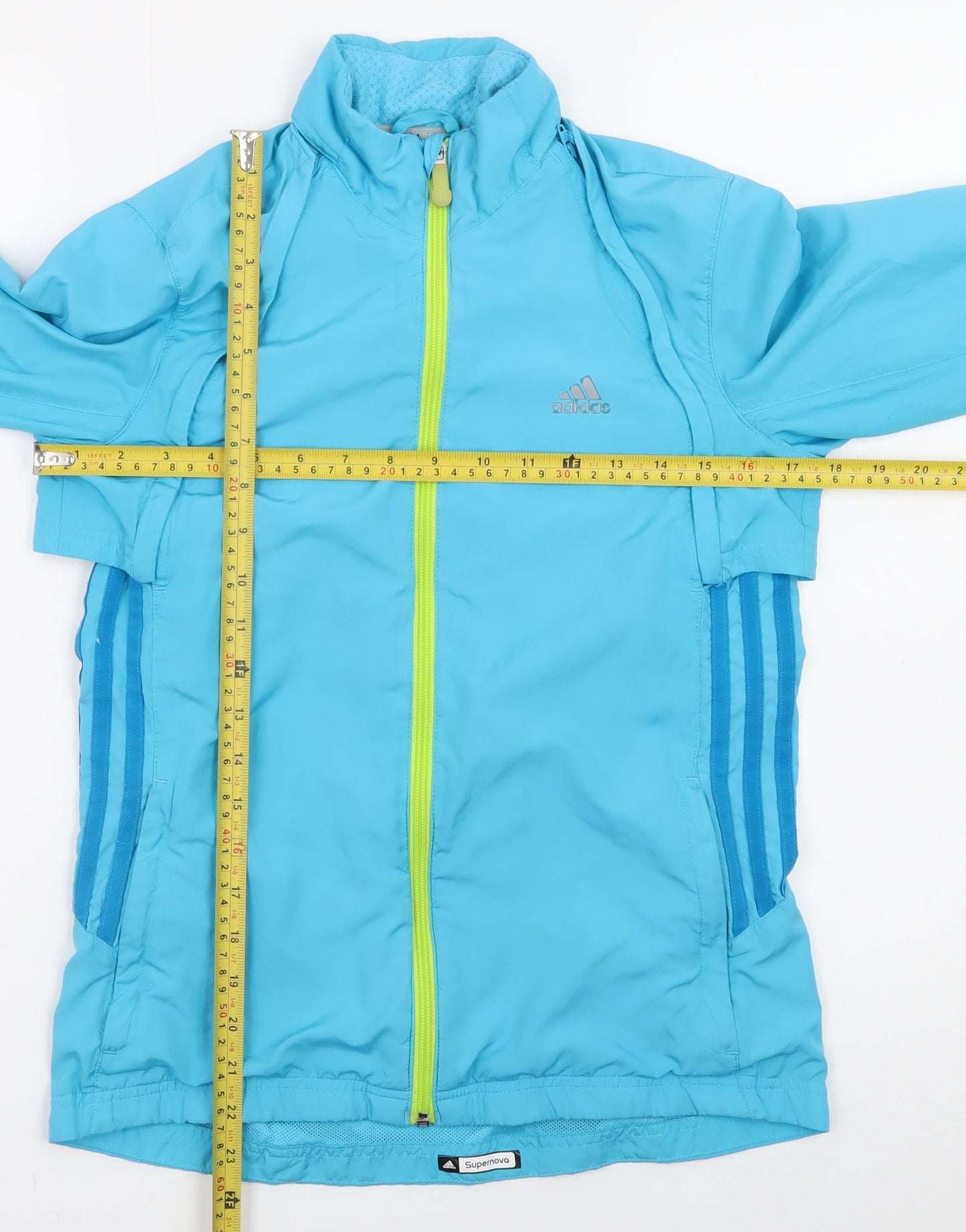 Adidas Womens Blue Supernova Lightweight Windbreaker Jacket Size S