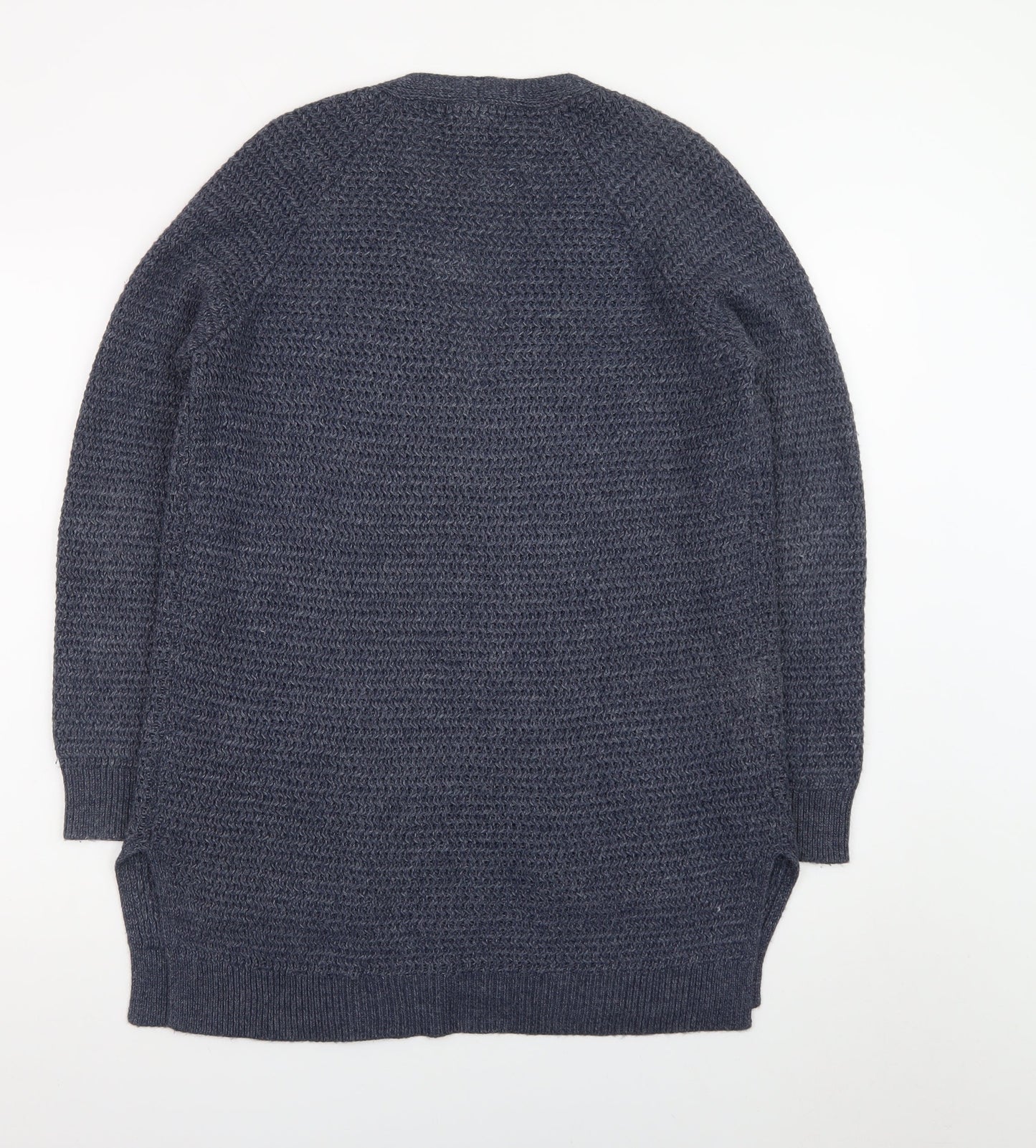 Fat Face Women Blue Size 8 Long Sleeve Knit Cardigan