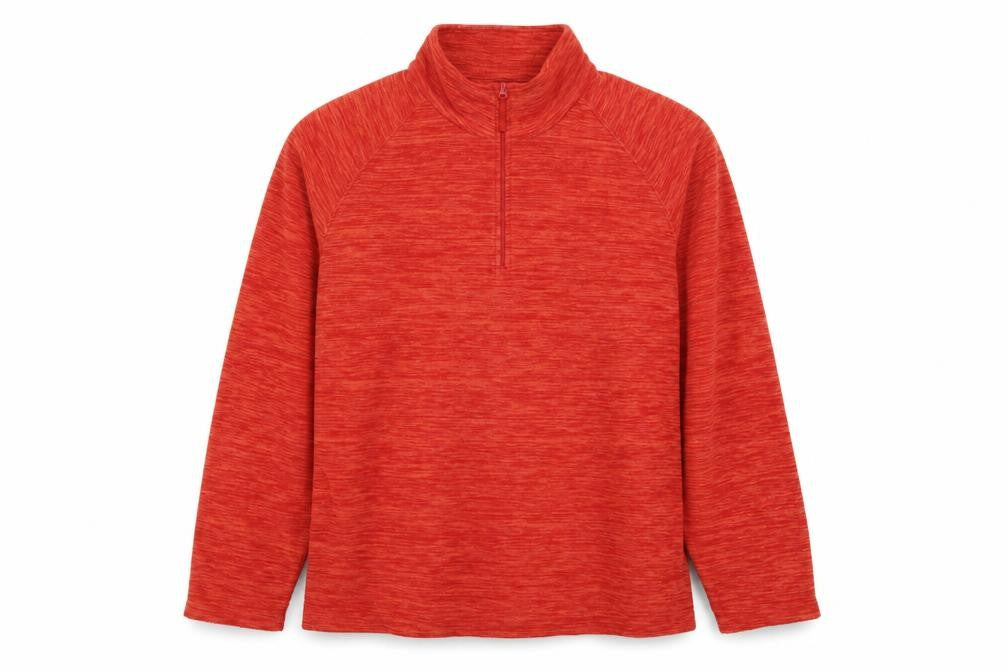 Mountain Warehouse Mens Red 1/2 Zip Fleece Sweatshirt Size L Outdoor