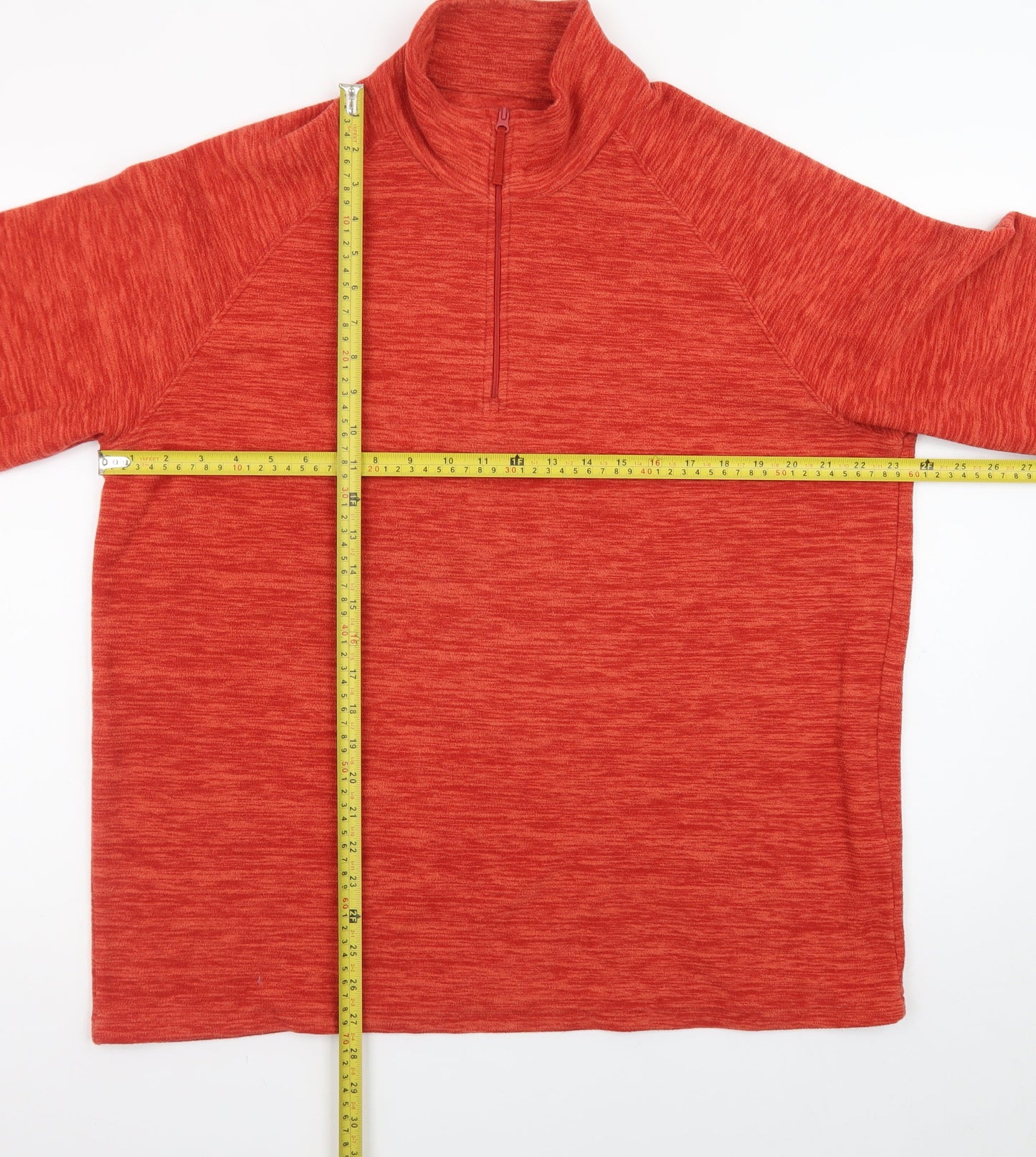 Mountain Warehouse Mens Red 1/2 Zip Fleece Sweatshirt Size L Outdoor
