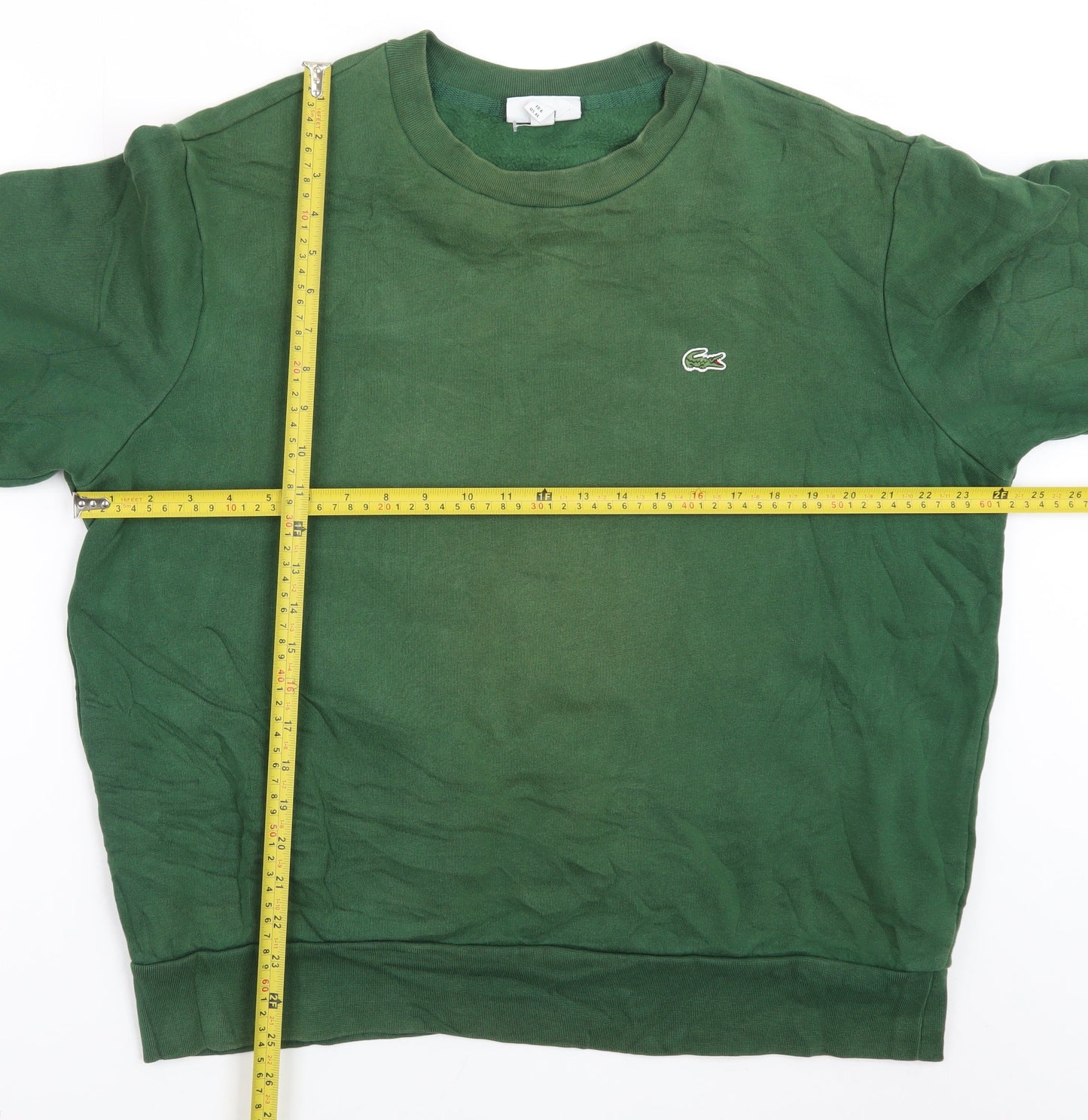 Lacoste Men's Green Classic Fit Crew Neck Sweatshirt XL