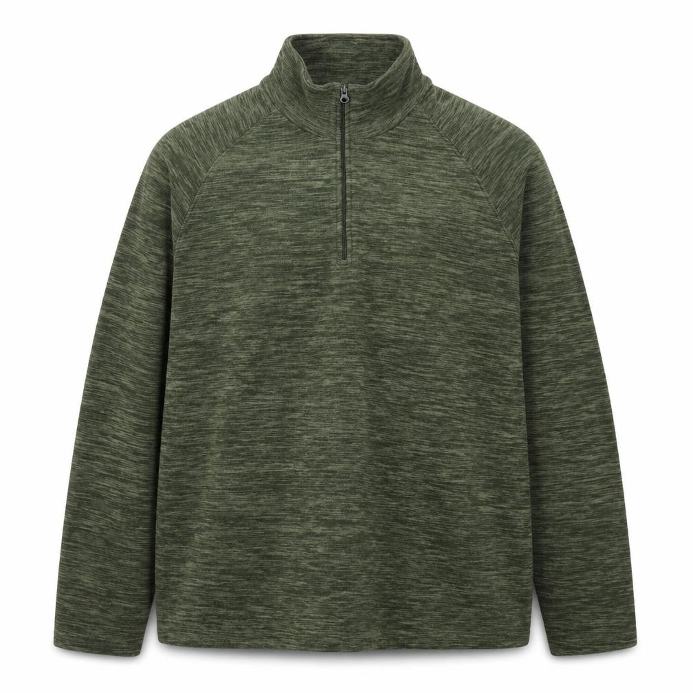 Mountain Warehouse Men's Green Fleece 1/4 Zip Pullover Sweatshirt L