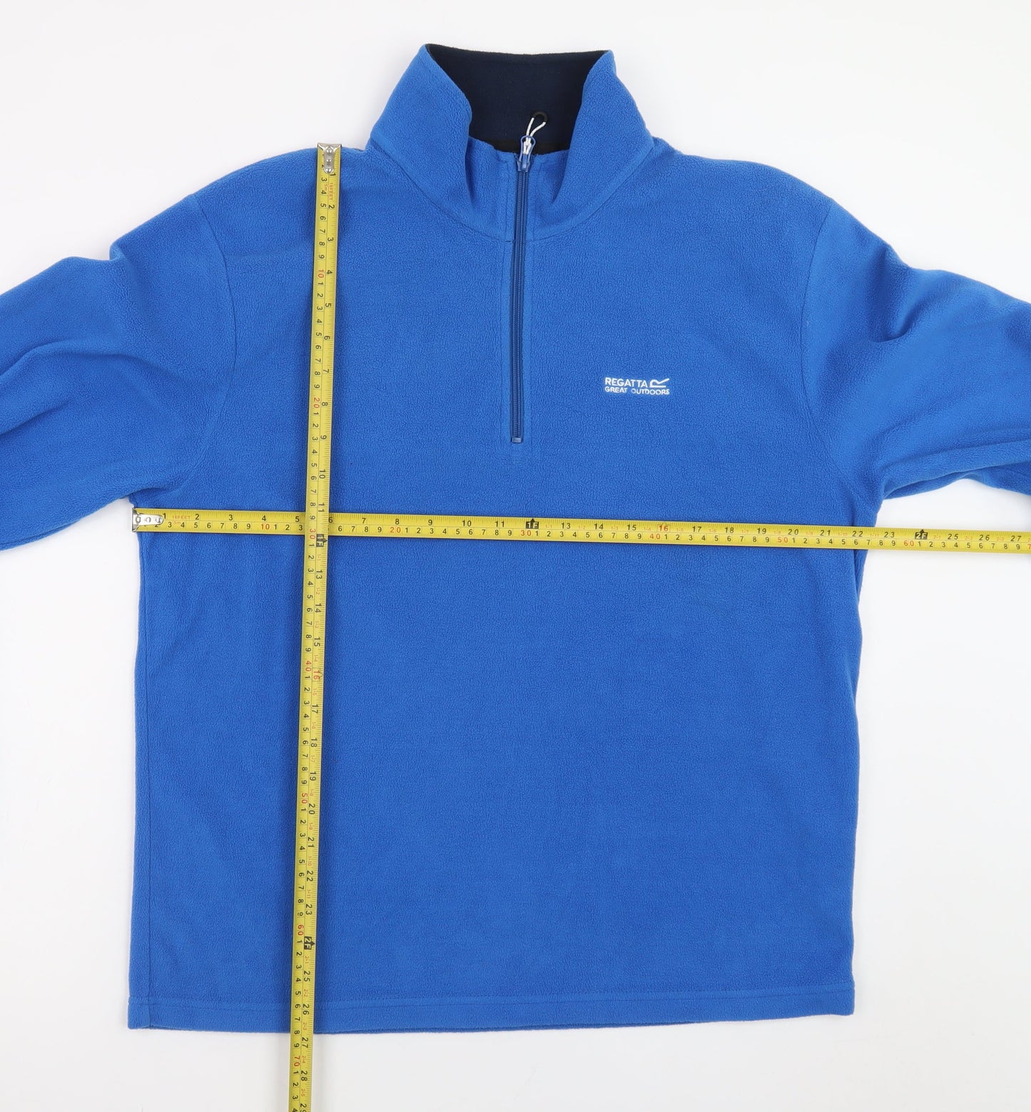 Regatta Mens Blue 1/4 Zip Fleece Sweatshirt Size L Outdoor Pullover