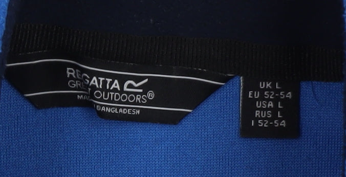 Regatta Mens Blue 1/4 Zip Fleece Sweatshirt Size L Outdoor Pullover