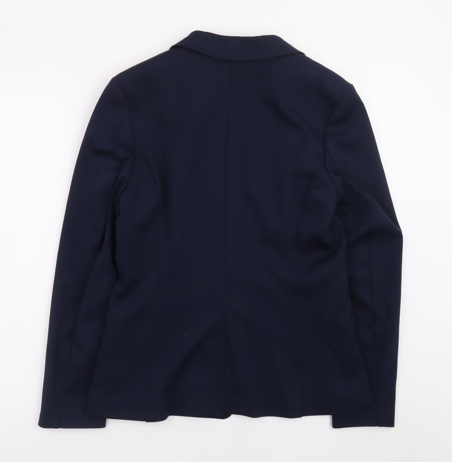 H&M Women's Blue Regular Fit Single-Breasted Blazer Size 12
