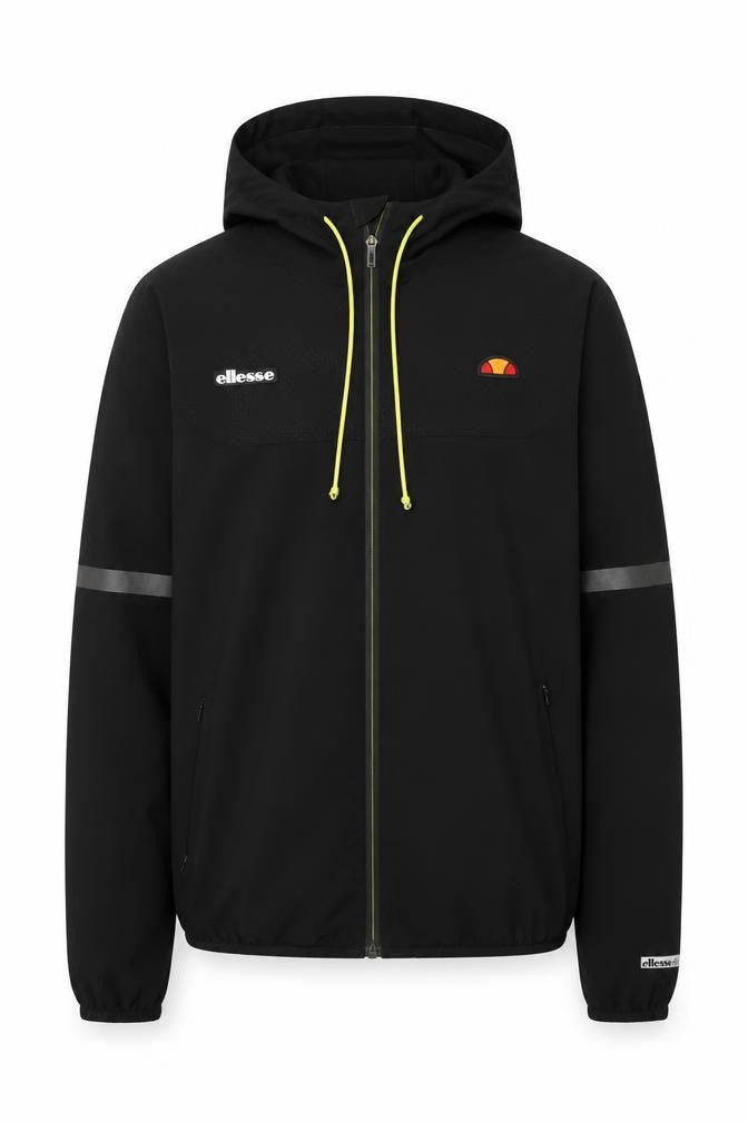Ellesse Men's Black S Softshell Windbreaker Hooded Jacket