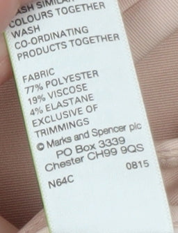 Marks and Spencer Women’s Beige Cropped Slim Trousers Size 12
