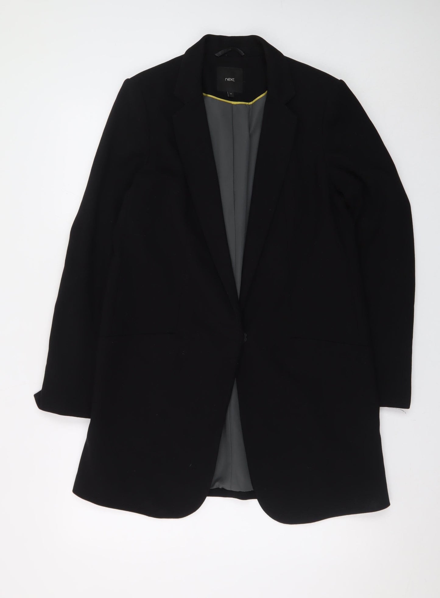 Next Women’s Black Mid-Length Blazer Jacket Size 12 Workwear