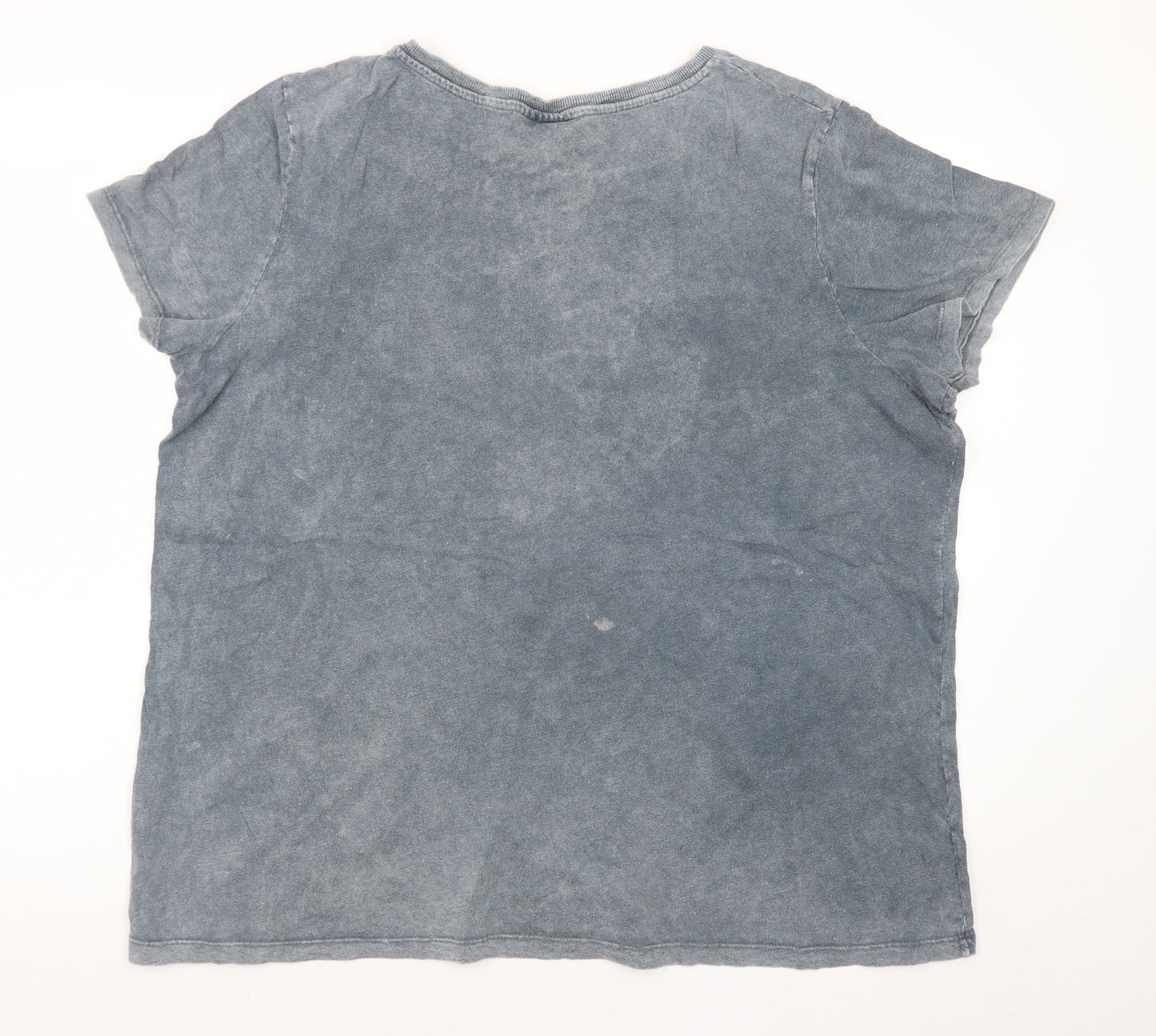 Disney Women's Grey Mickey Mouse Graphic T-Shirt XL Casual Cotton