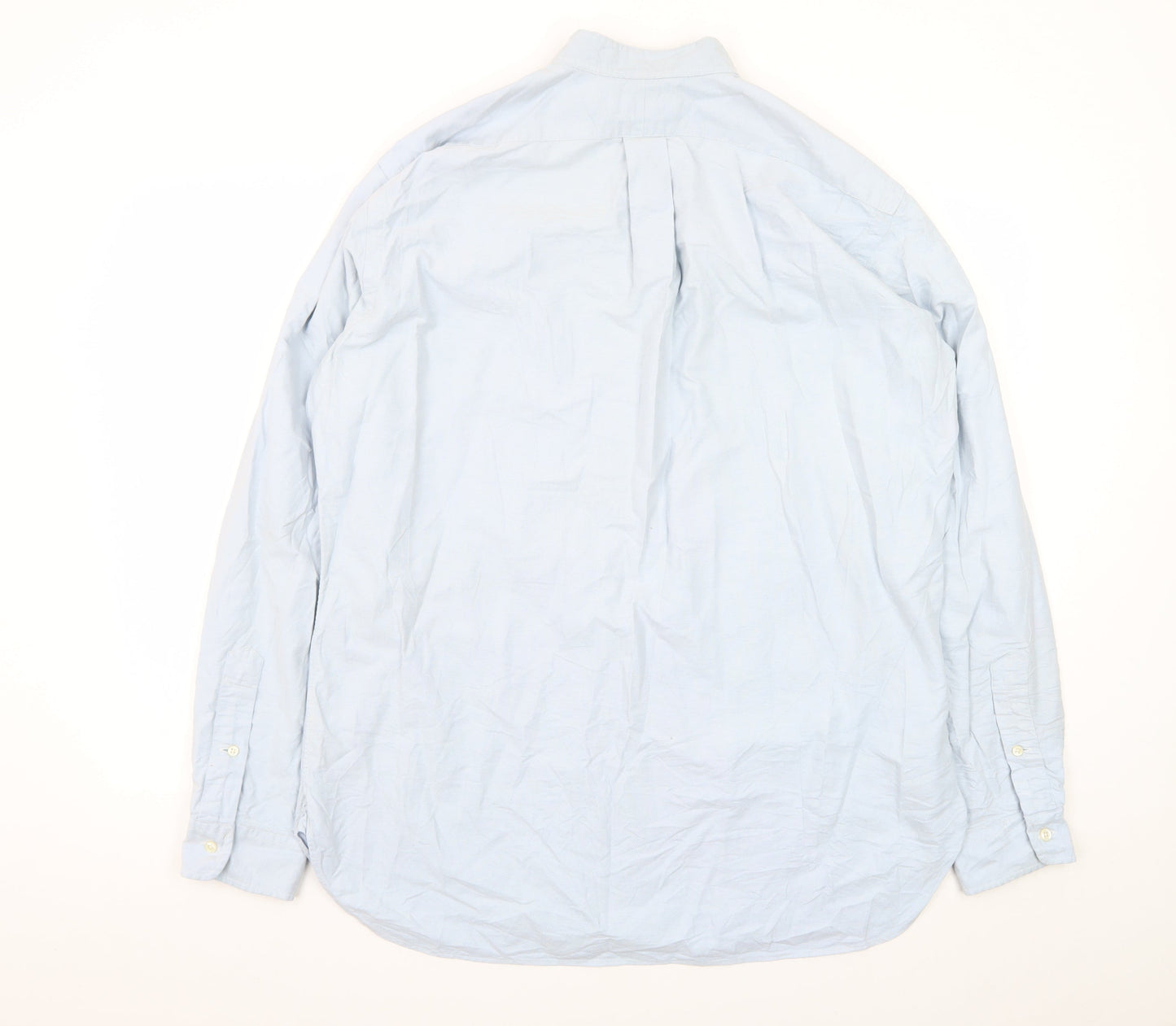 Ralph Lauren Men's Blue Classic Fit Cotton Button-Up Shirt Size 16