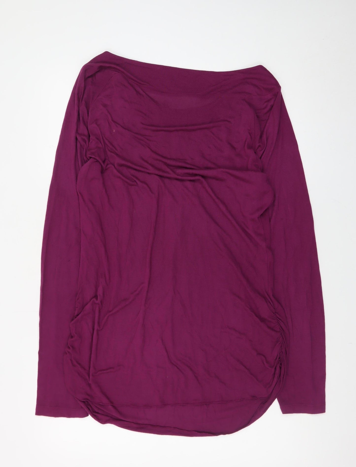Its Women Purple Beaded Embroidered Long Sleeve Shift Dress M