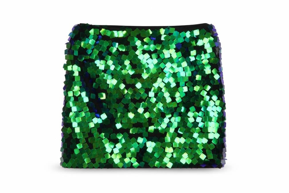 Collective The Label Women’s Green Sequin Mini Skirt Size 6 Petite