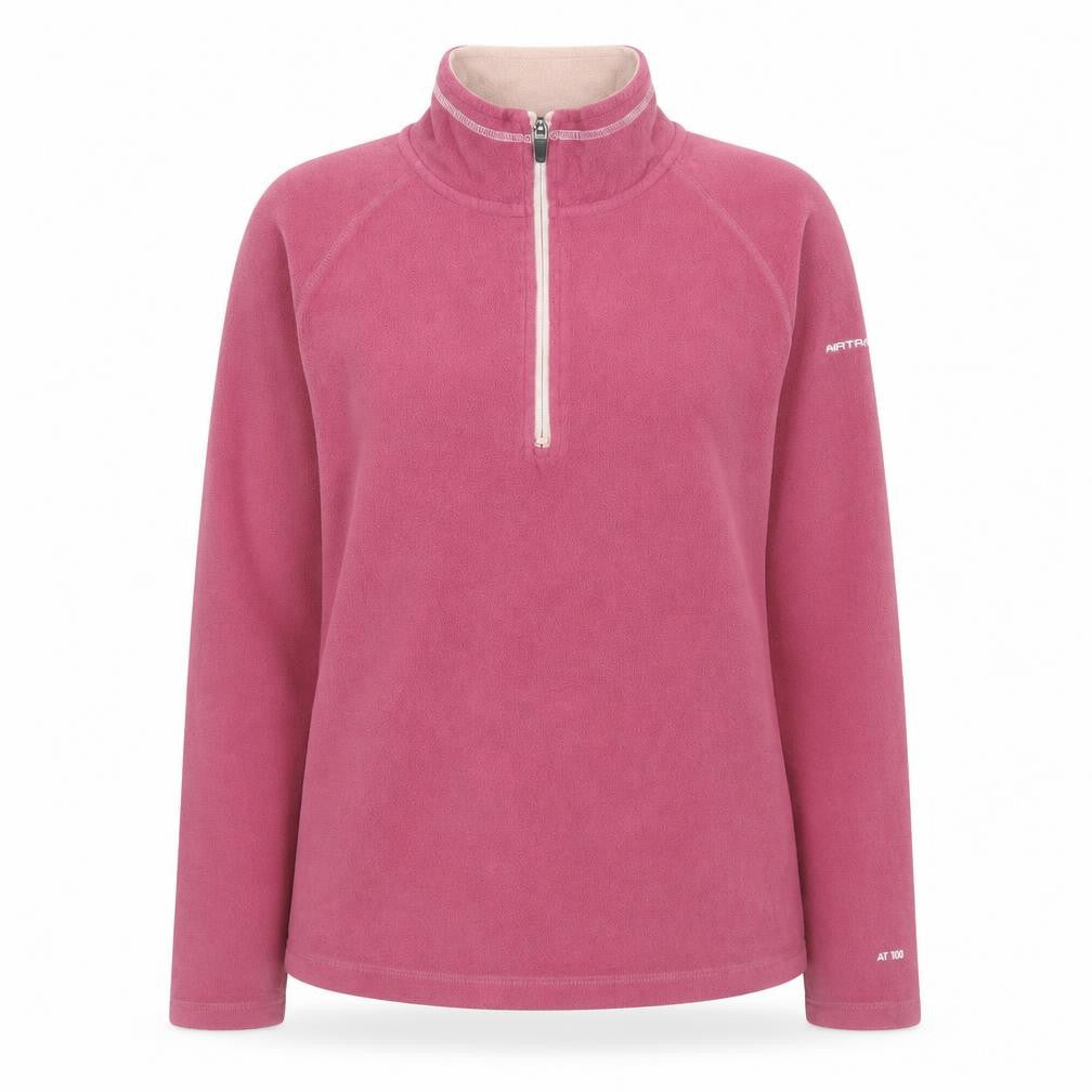 Trespass Women Pink Fleece 1/2 Zip Pullover Sweatshirt UK 14 Large