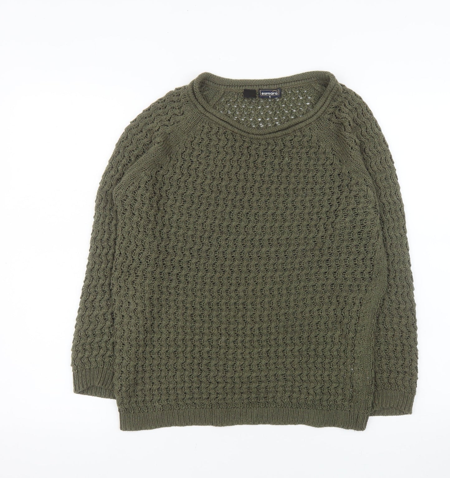 Esmara Women’s Green Acrylic Chunky Knit Jumper Size 12
