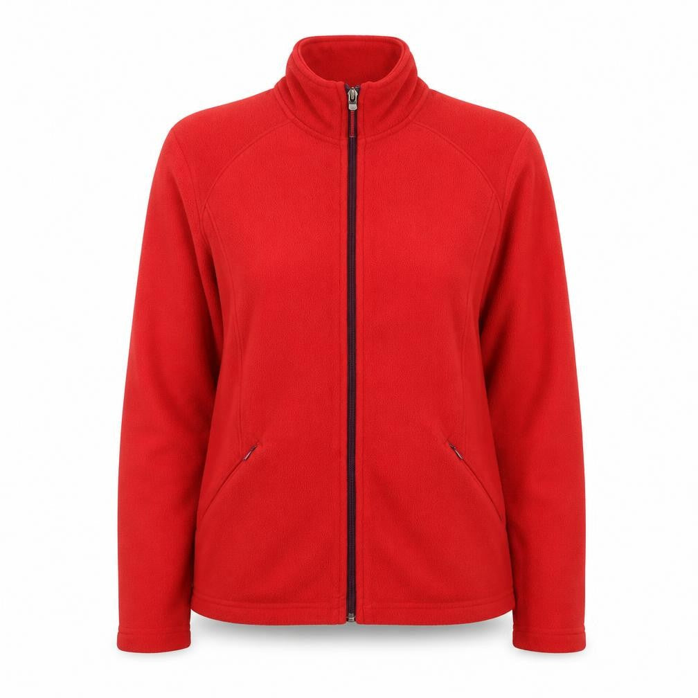 Marks & Spencer Women Red Fleece Full Zip Jacket Size 12