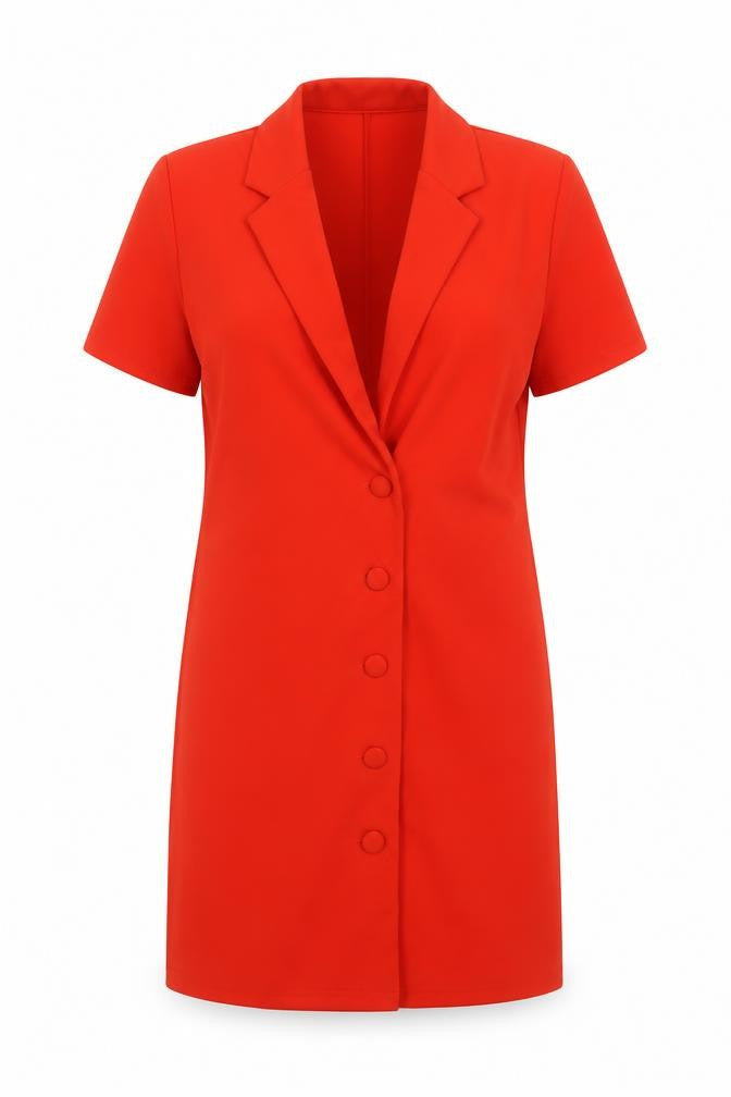 Zara Women’s Red Mid-Length Short Sleeve Blazer Dress M