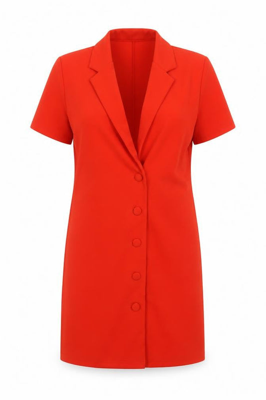 Zara Women’s Red Mid-Length Short Sleeve Blazer Dress M