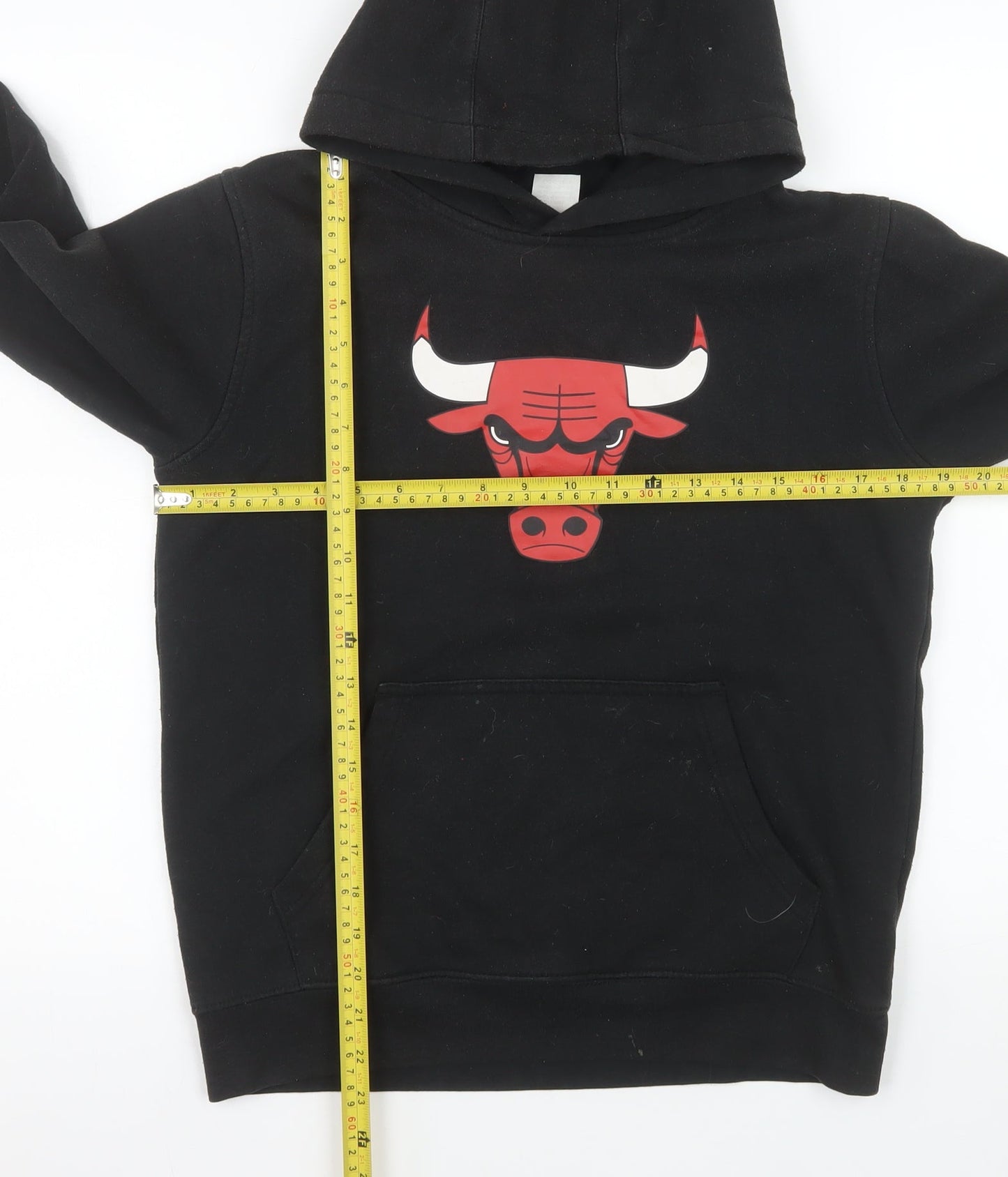 NBA Boys Black Hoodie 14-16 Years Pullover Basketball Logo Sweatshirt