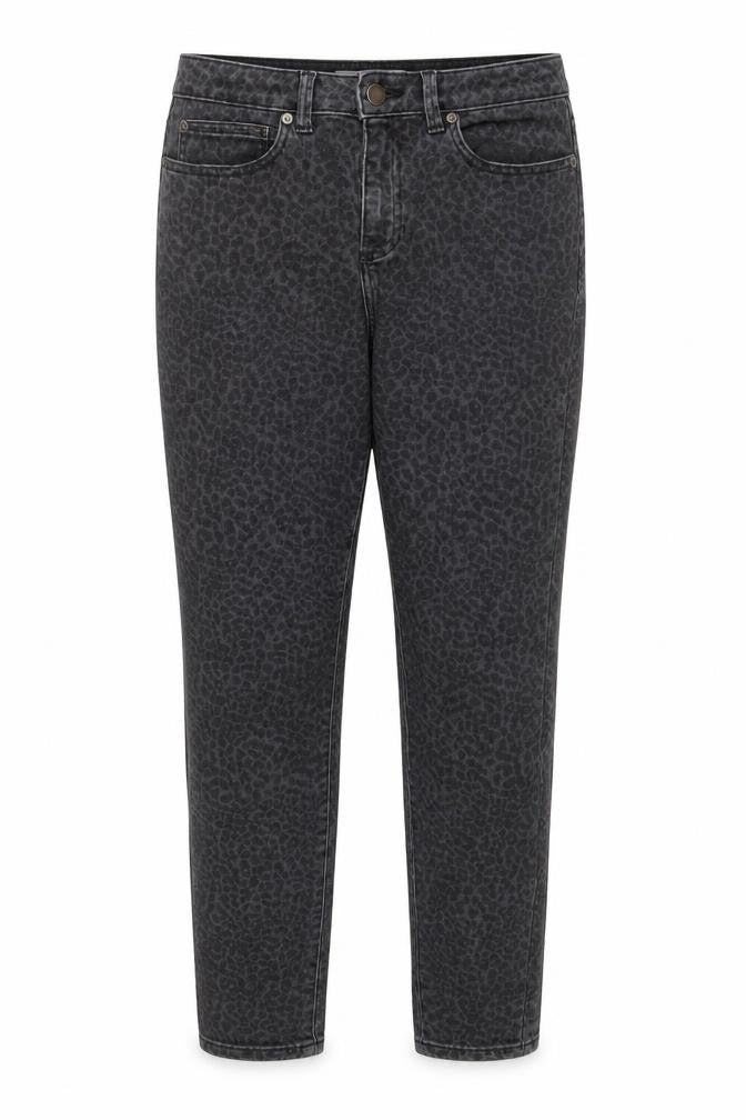 Mint Velvet Womens Black Leopard Skinny Jeans Size 12R
