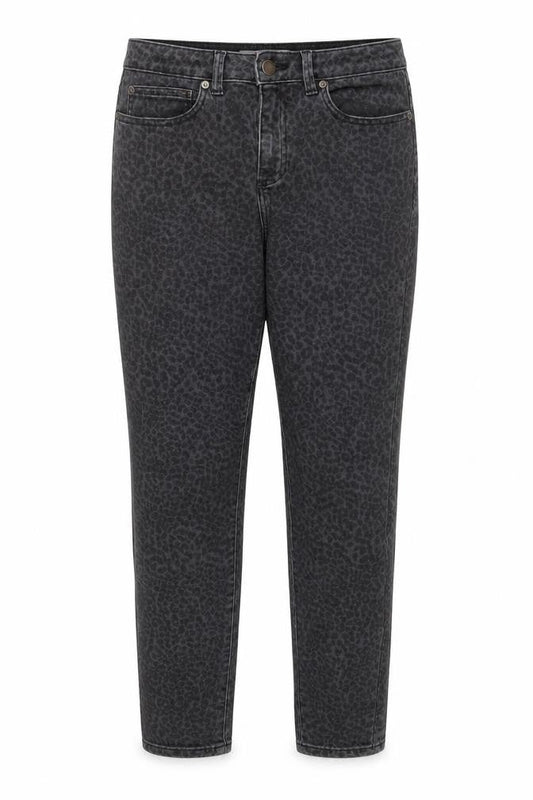Mint Velvet Womens Black Leopard Skinny Jeans Size 12R
