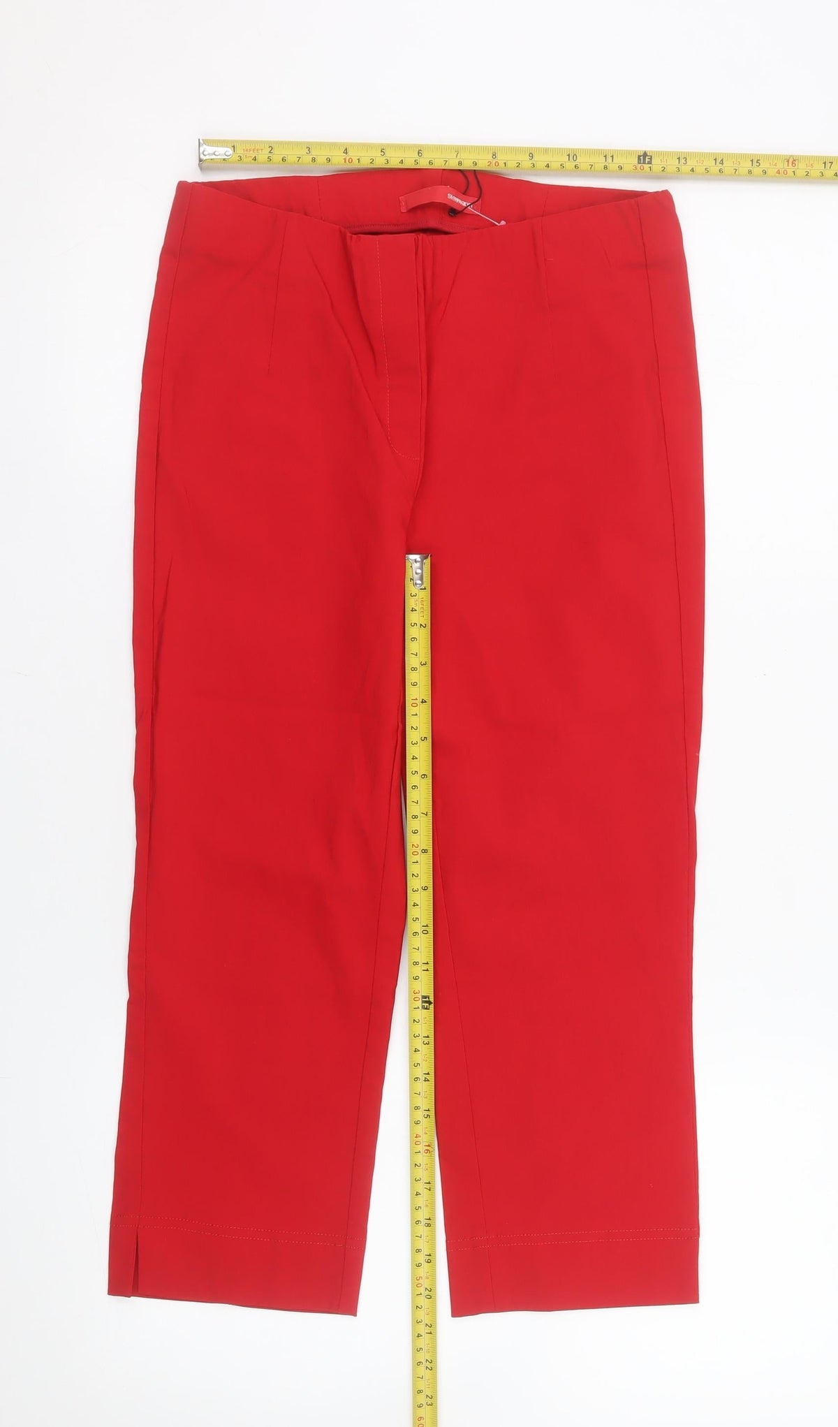 Stehmann Women's Red Capri Trousers Size 10 Viscose Blend