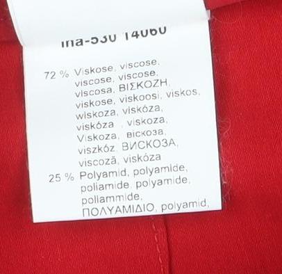 Stehmann Women's Red Capri Trousers Size 10 Viscose Blend