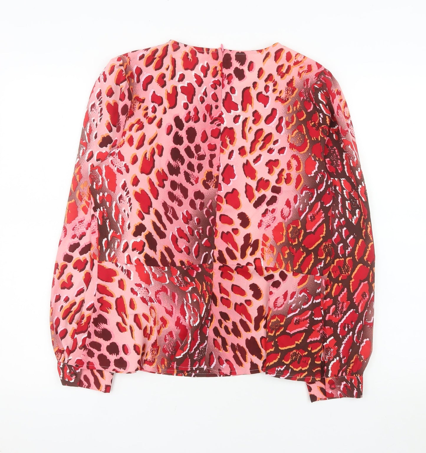 Emily & Me London Women’s Pink Animal Print Blouse Size 12