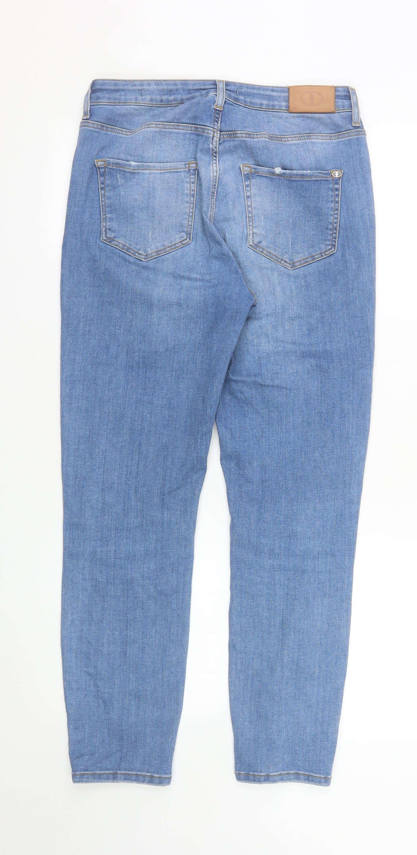 Motivi Women Blue Size 10 Straight Stretch Denim Jeans