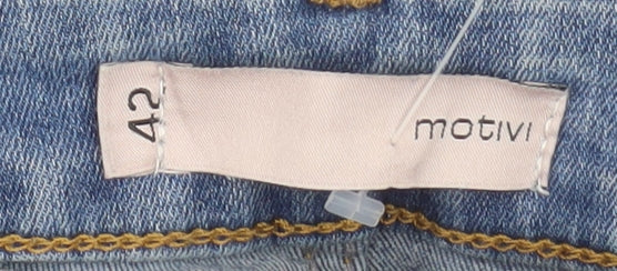 Motivi Women Blue Size 10 Straight Stretch Denim Jeans