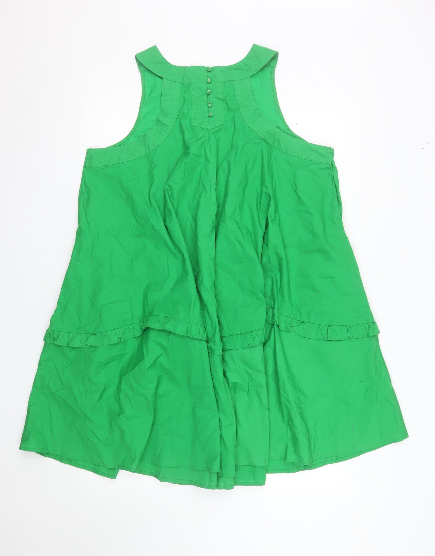 Primark Women Green Size 18 A-Line Sleeveless Knee Length Dress