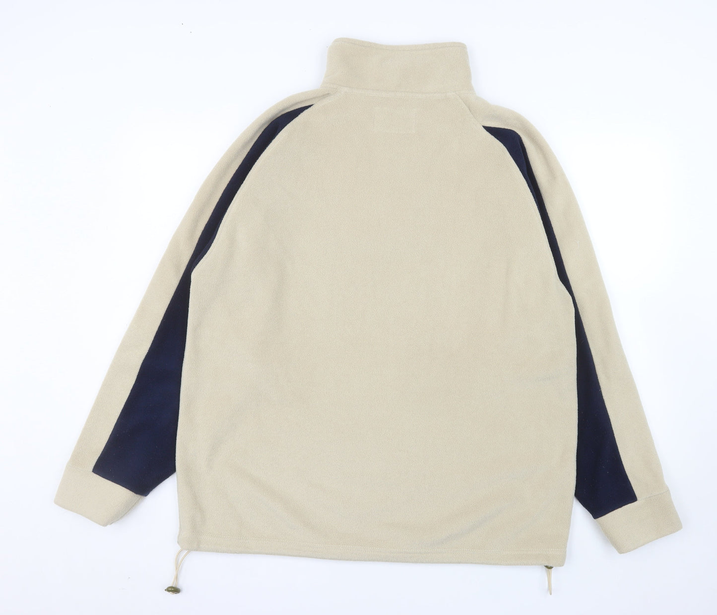 Foxhole Men's Beige Fleece 1/2 Zip Pullover Sweatshirt L