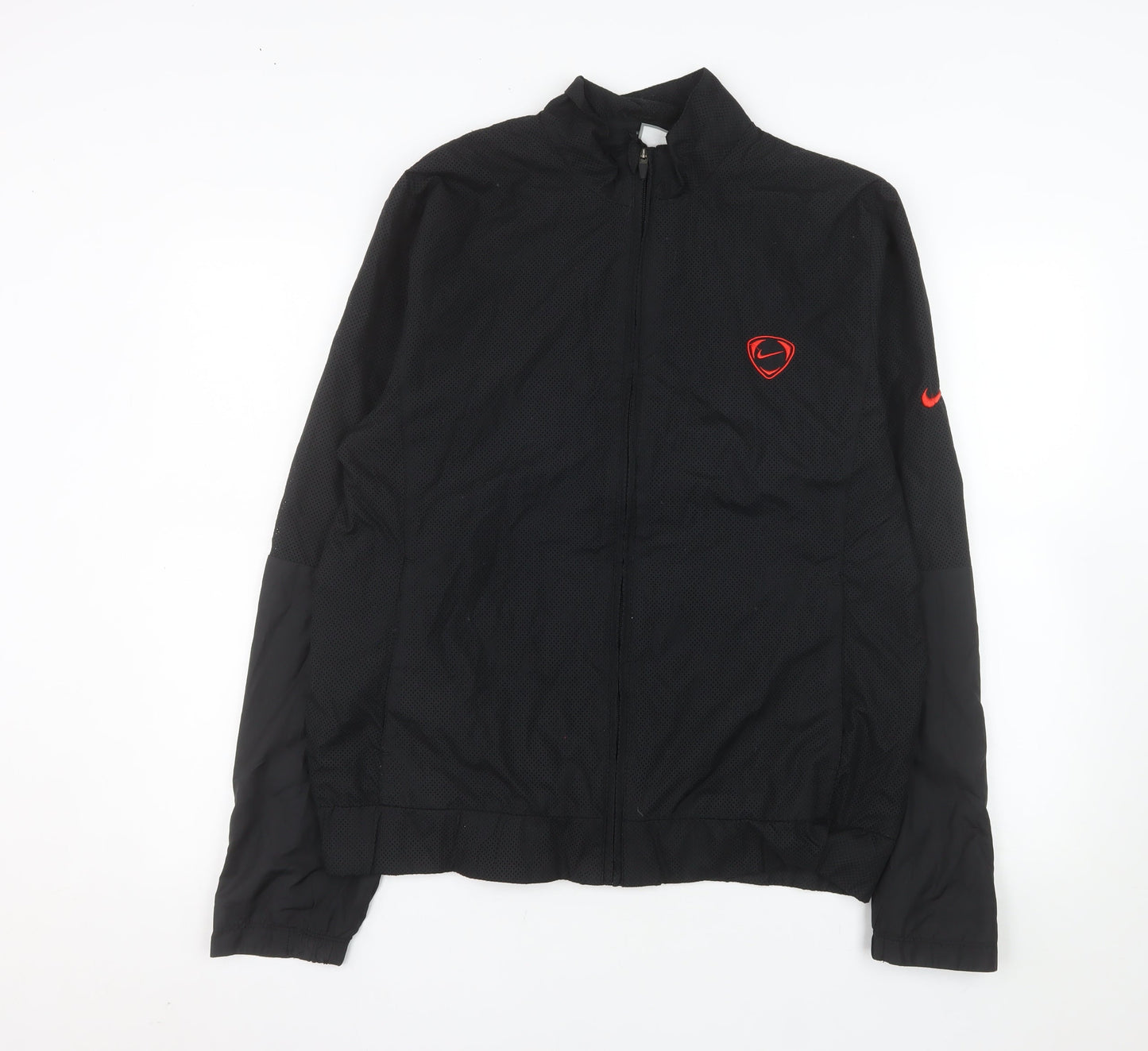 Nike Men's Black L Windbreaker Sports Jacket Full Zip
