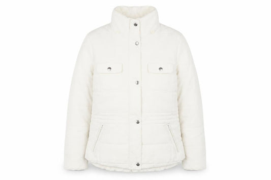 Woolworths Women's White Size 16 Puffer Jacket with Zip Pockets