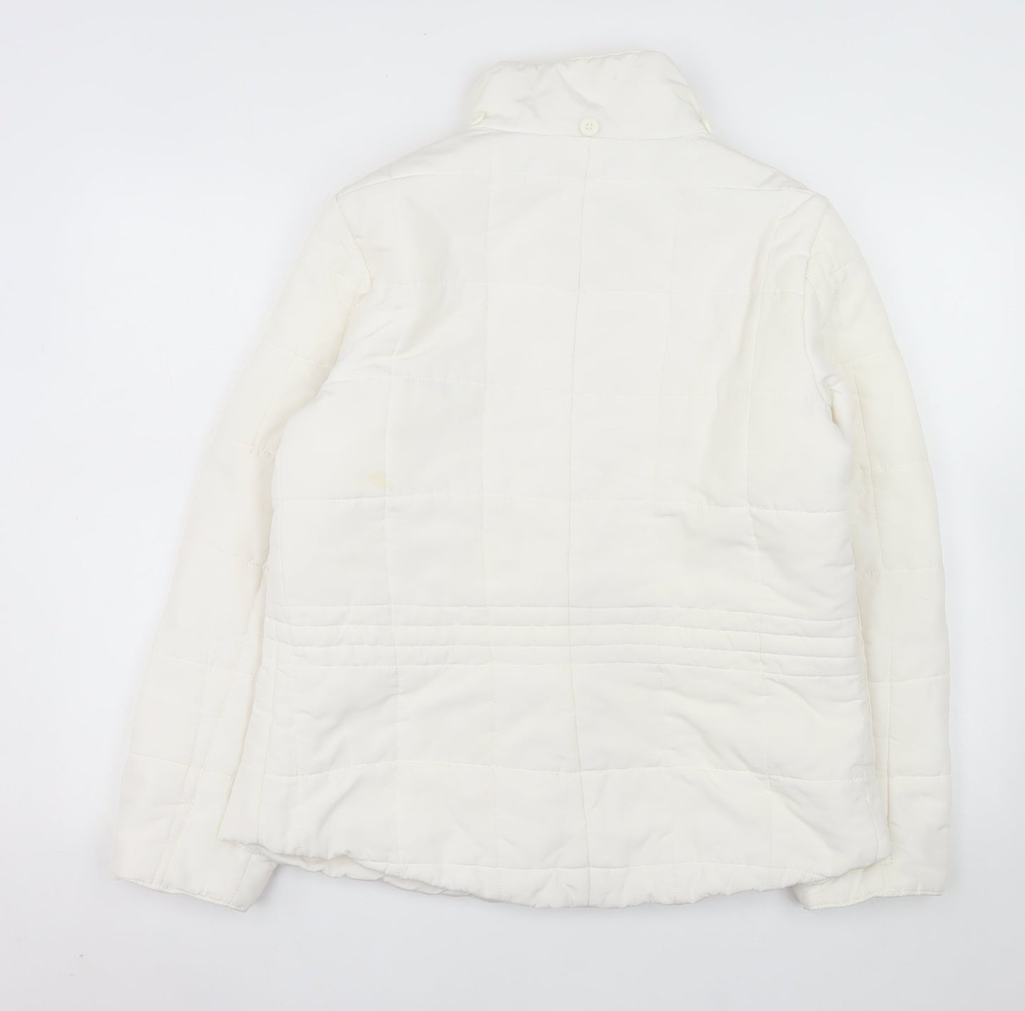 Woolworths Women's White Size 16 Puffer Jacket with Zip Pockets