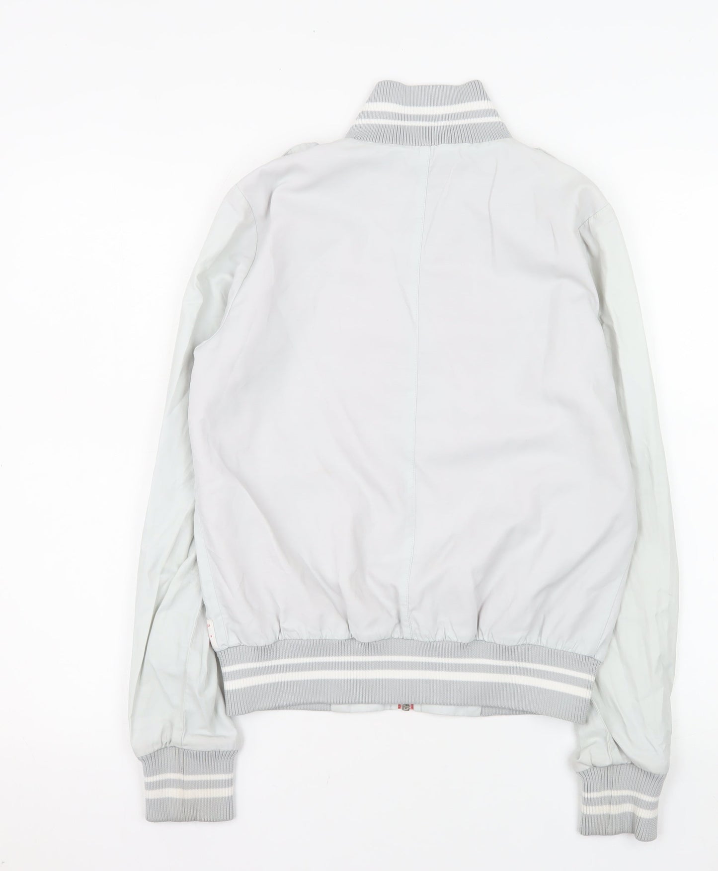 Pepe Jeans Womens White Bomber Jacket Size S Cotton Blend Zip Up