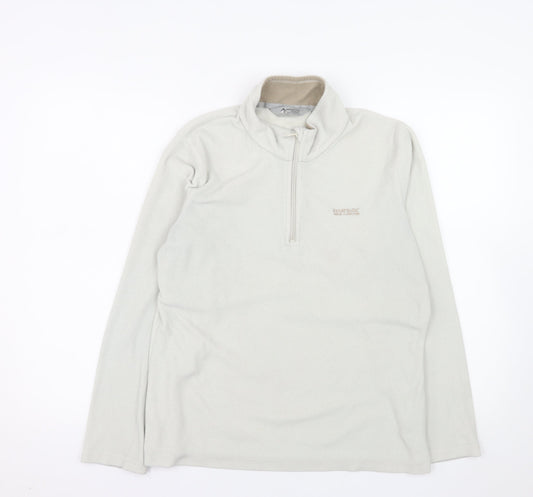 Regatta Women's Beige 1/2 Zip Fleece Sweatshirt UK 10 Polyester Outdoor