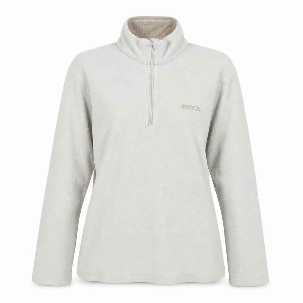 Regatta Women's Beige 1/2 Zip Fleece Sweatshirt UK 10 Polyester Outdoor